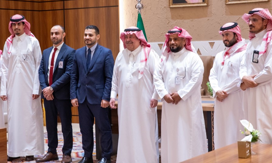 Watan First Academy and AlMaarefa University representatives at the partnership meeting